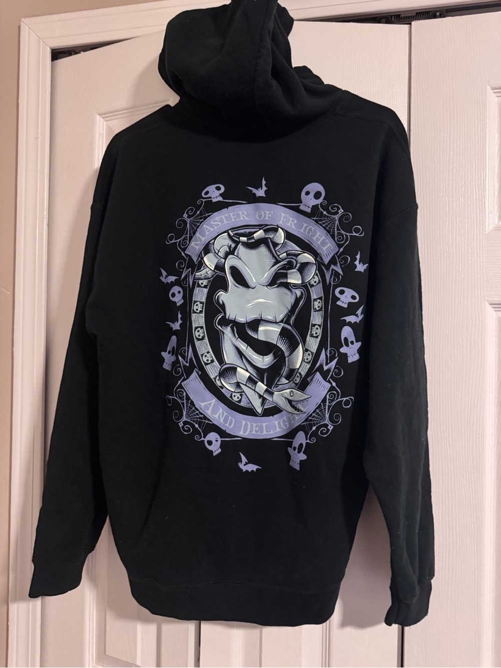 Disney Nightmare Before Christmas Oogie Boogie Black Graphic Hoodie L
